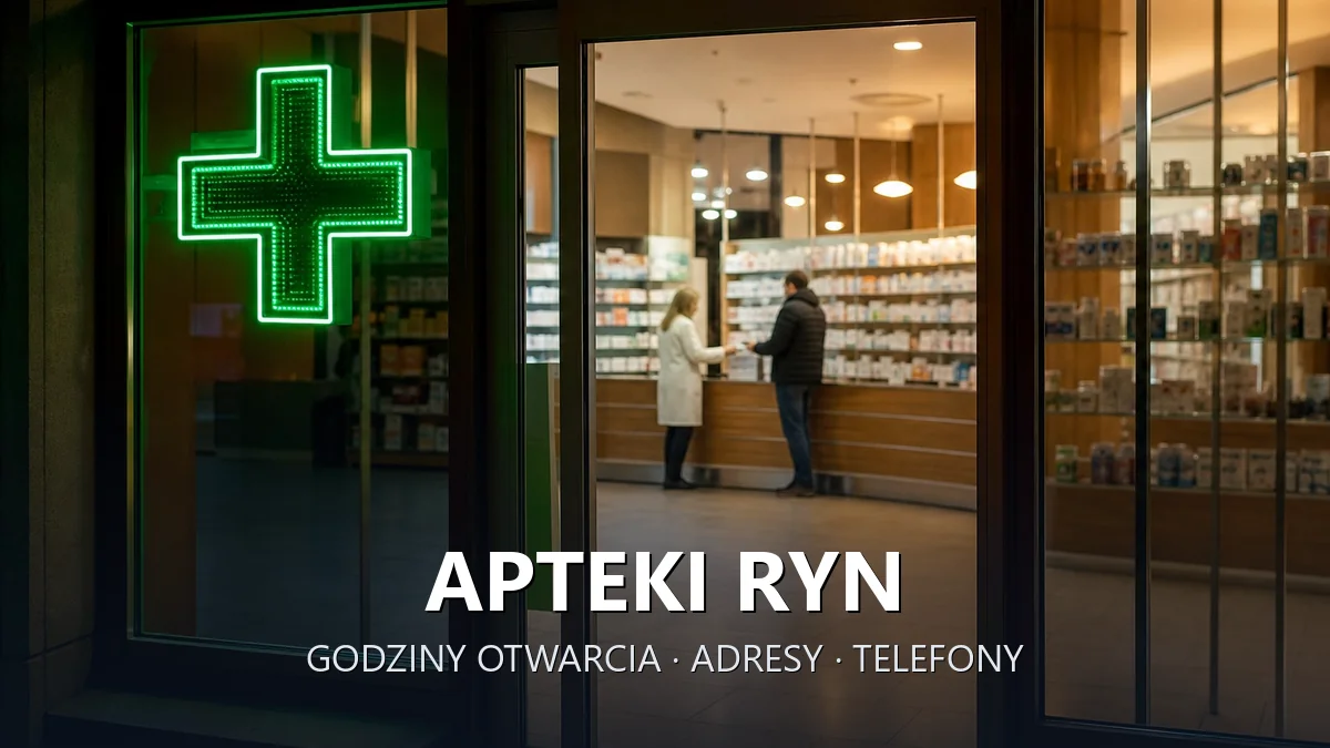 Apteki Ryn, powiat giżycki - adresy, telefony, godziny otwarcia