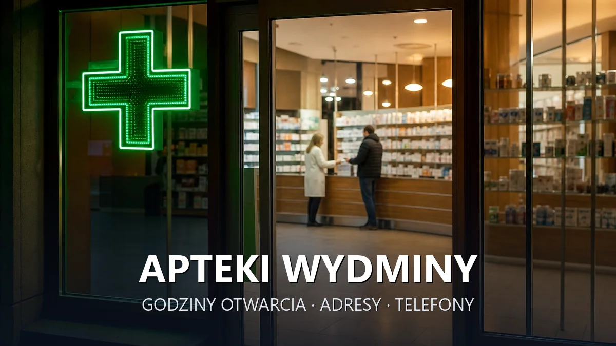 Apteki Wydminy, powiat giżycki - adresy, telefony, godziny otwarcia