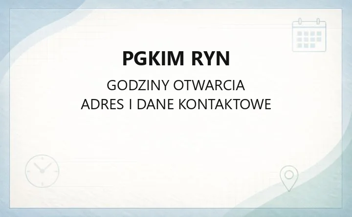 PGKiM Ryn - kontakt, godziny, awarie i opłaty komunalne