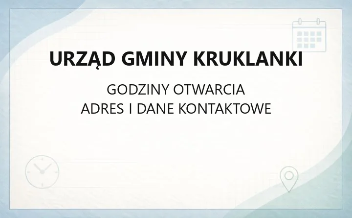 Urząd Gminy Kruklanki - kontakt, godziny, e-usługi