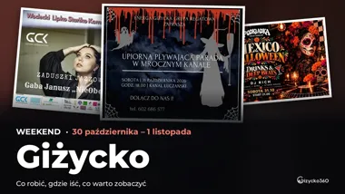 Co robić w weekend w Giżycku? Wydarzenia 30 października – 1 listopada – okładka przeglądu weekendowego
