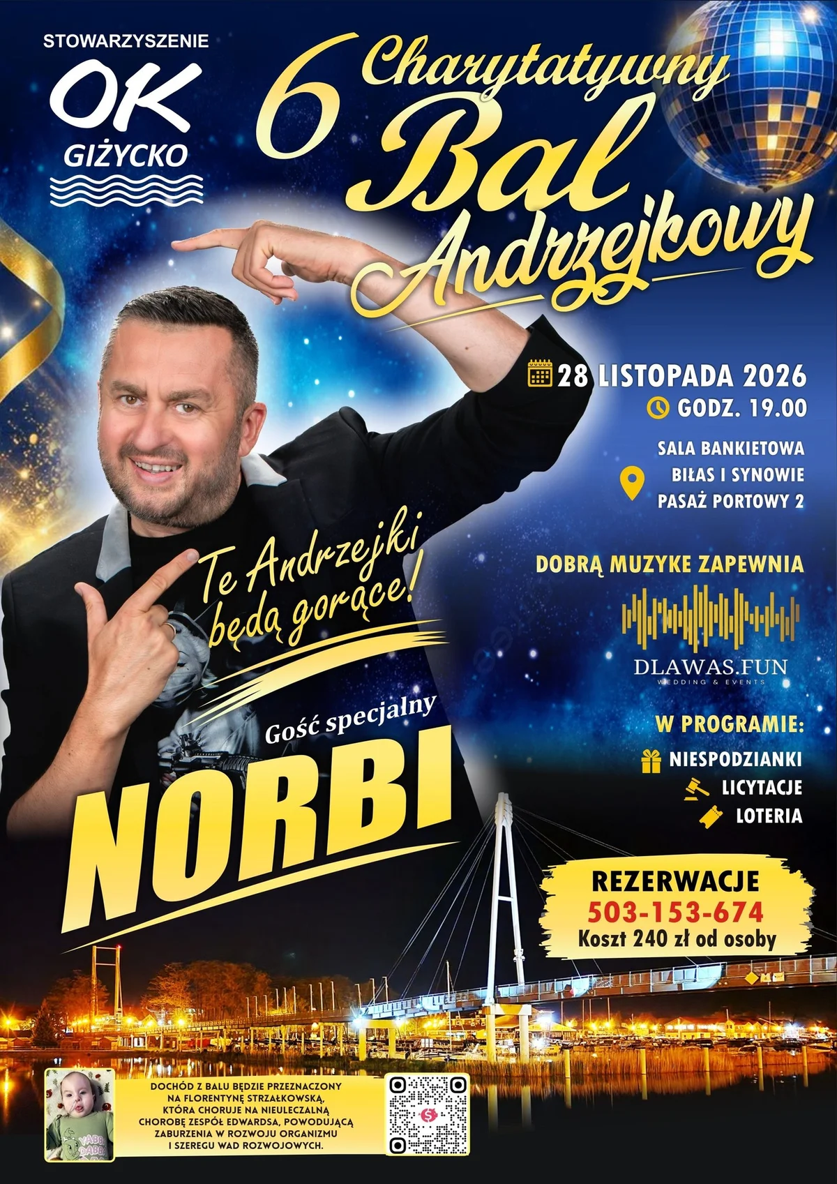 Grafika promocyjna wydarzenia BAL ANDRZEJKOWY Z Giżycko: wieczór taneczny