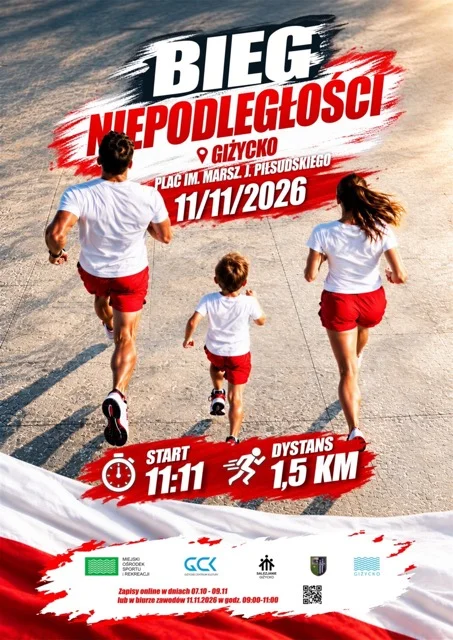 Grafika promocyjna wydarzenia Bieg Niepodległościowy 2026