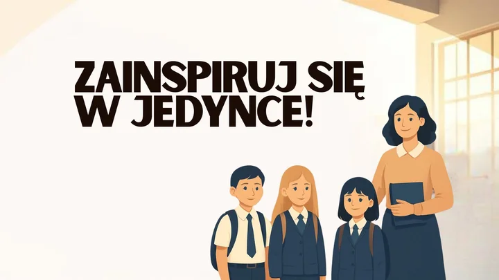 Grafika promocyjna wydarzenia Dzień Otwarty Jedynki — Szkoła Podstawowa nr 1 w Giżycku