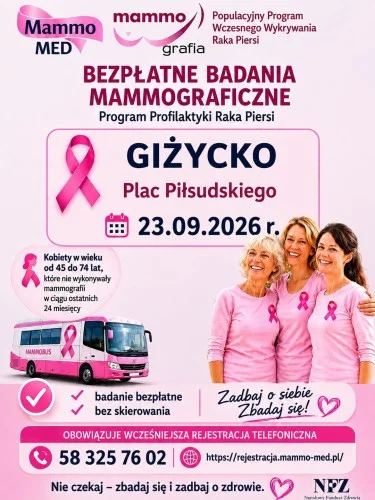 Grafika promocyjna wydarzenia Giżycko stolicą zdrowia