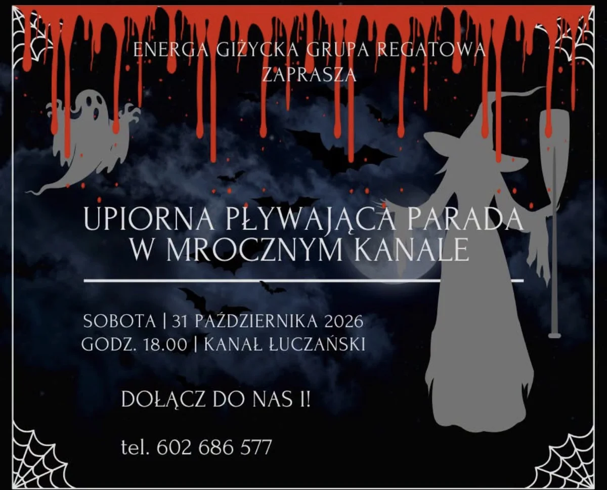 Grafika promocyjna wydarzenia II Upiorna Parada w Kanale Łuczańskim: Halloween na wodzie