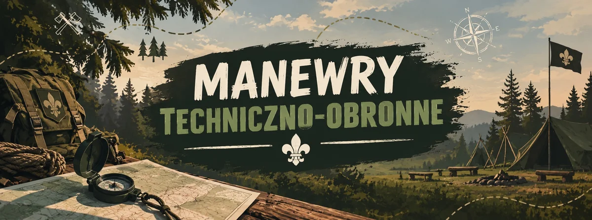 Grafika promocyjna wydarzenia Manewry Techniczno-Obronne w Giżycku