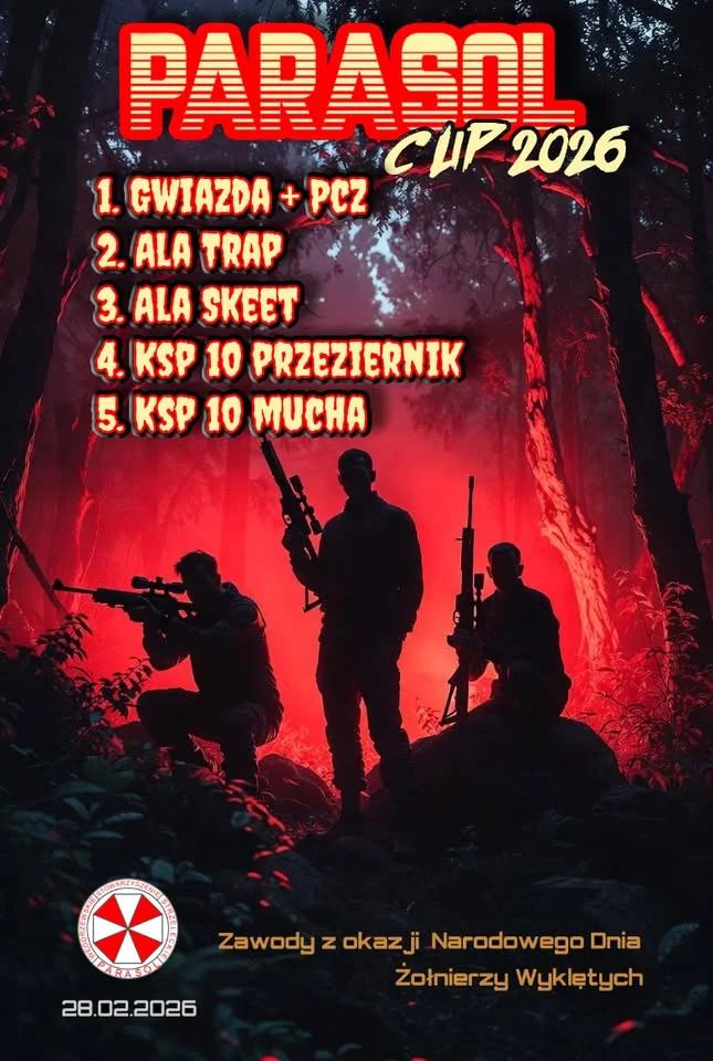 Grafika promocyjna wydarzenia PARASOL CUP 2026 — pierwsze zawody z cyklu