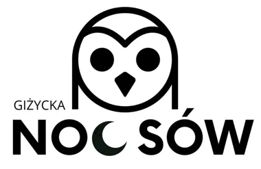 Grafika promocyjna wydarzenia Giżycka Noc Sów w Twierdzy Boyen — prelekcja o sowach i nocny spacer