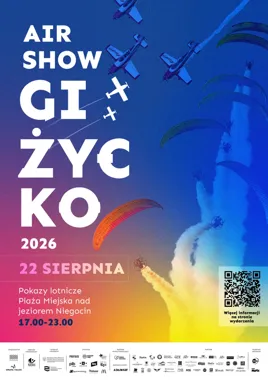 Grafika promocyjna wydarzenia Giżycko AirShow 2026