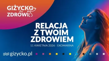 Grafika promocyjna wydarzenia Giżycko dla Zdrowia | Relacja z Twoim Zdrowiem w Ekomarinie