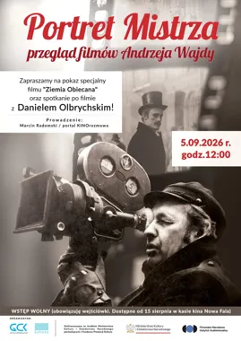 Grafika promocyjna wydarzenia Portret Mistrza – przegląd filmów Andrzeja Wajdy
