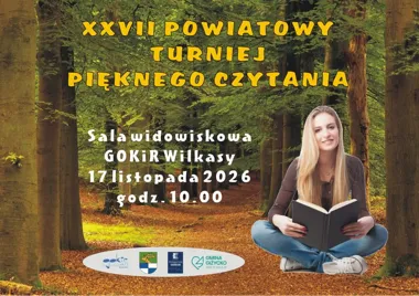 Grafika promocyjna wydarzenia XXVII Powiatowy Turniej Pięknego Czytania