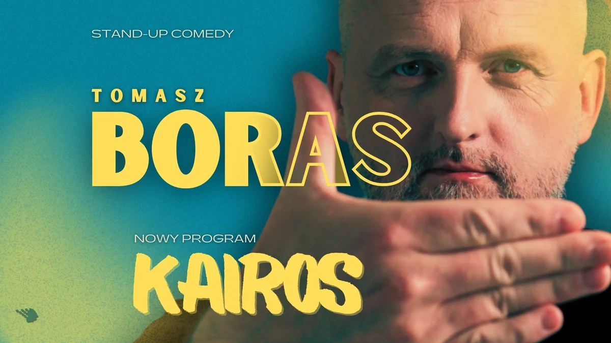 Grafika promocyjna wydarzenia Tomasz Boras „Kairos” w Giżycku