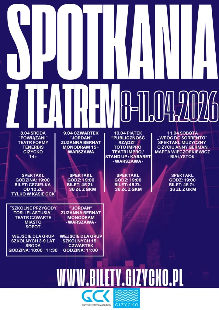 Cztery dni, pięć historii - Spotkania z Teatrem w GCK zapraszają na żywe sceny