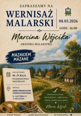 Mazurskie domy w rysunkach. Wystawa pokazuje gminę z innej strony