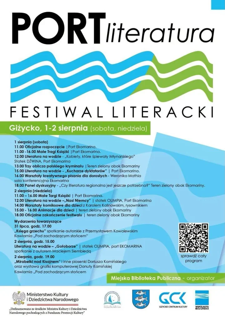 Rejsy po Niegocinie i autorzy nad Ekomariną. PORTliteratura w Giżycku