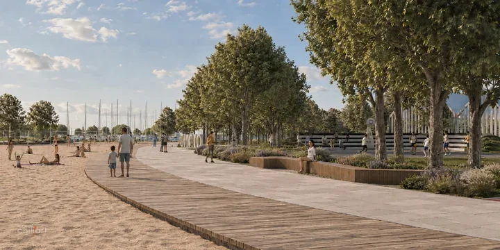 Prawie kilometr bulwaru, amfiteatr i park żeglarza. Jest plan dla Plaży Miejskiej