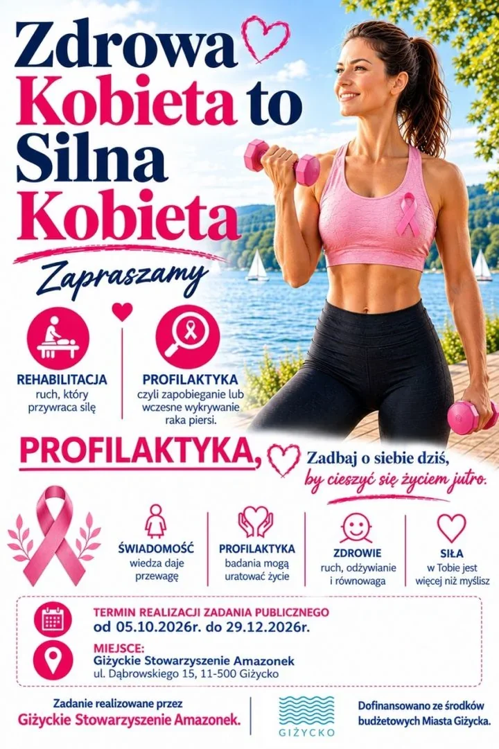 Bezpłatna rehabilitacja dla Amazonek w Giżycku. Cykl potrwa do końca roku