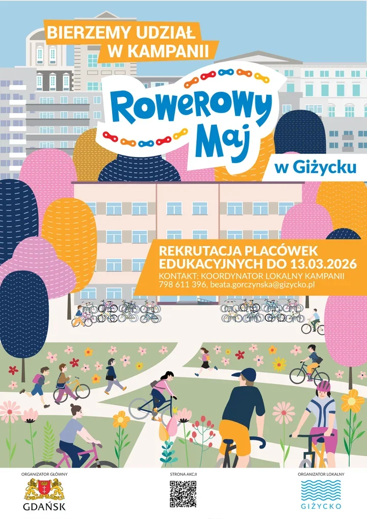 Giżyckie szkoły wchodzą do Rowerowego Maja, a dzieci ruszą po kilometry