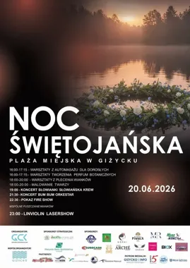 Noc Świętojańska nad plażą miejską. Ogień, muzyka i wianki w Giżycku