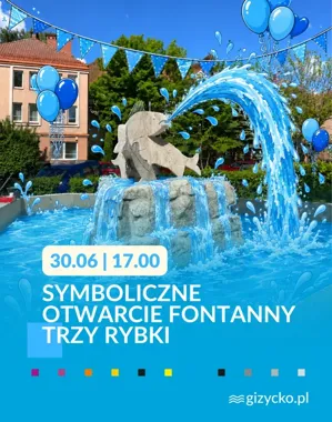 Po latach fontanna z trzema rybkami znów zacznie działać w Giżycku