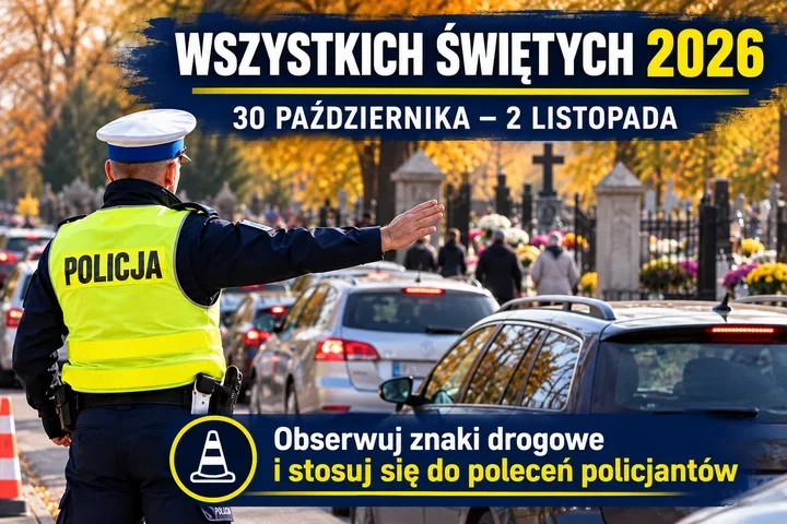 Wszystkich Świętych w Giżycku: policja zapowiada zmiany na drogach