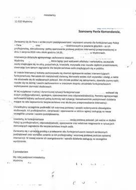 Agresywna kobieta stawiała opór. Po interwencji dzielnicowi dostali list