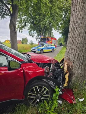Zasłabł za kierownicą w Sołdanach. Toyota uderzyła w drzewo