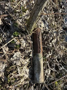 Spacer po polu przerwał niemiecki pocisk z czasów wojny